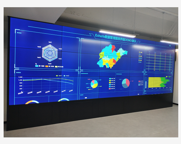  55 inch splicing screen of Shanghai People Wanfu Electric Appliance Headquarters was delivered for use